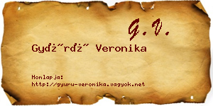 Gyürü Veronika névjegykártya